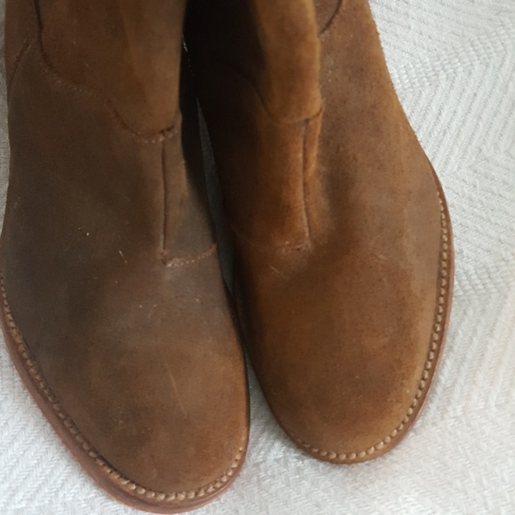 J. SHOES ANTHROPOLOGIE Brown Suede Leather Boots - Picture 6 of 8